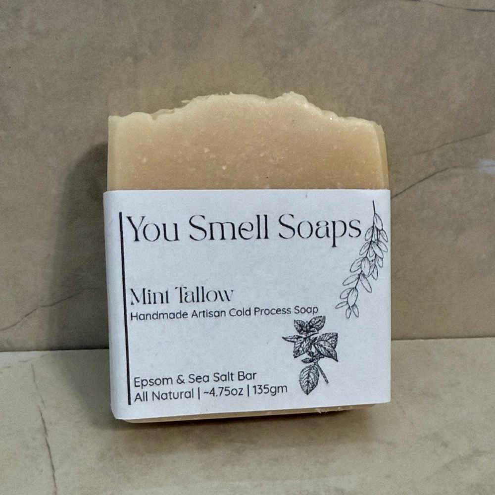 Natural Halal Mint Tallow Soap Bar